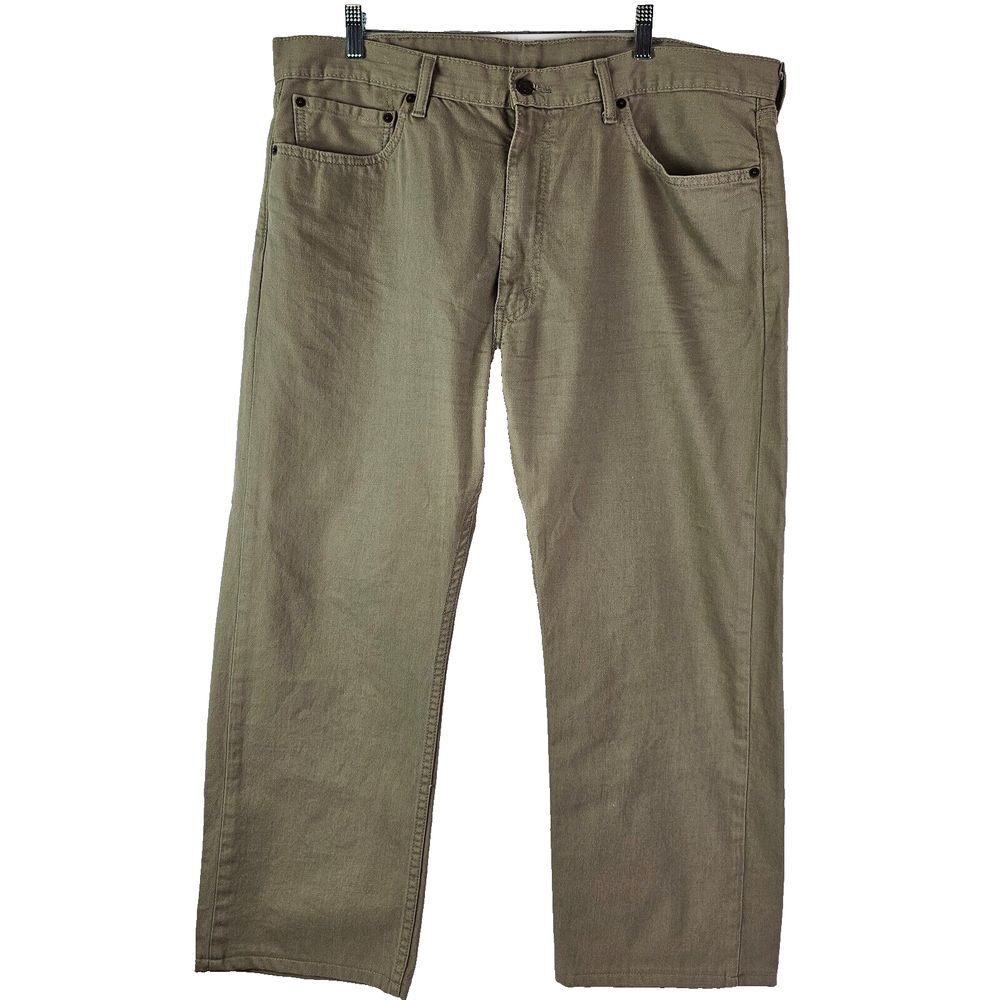 Levi's 505 Men's Regular Fit Straight Leg Workwear Jeans W40 Tan Beige